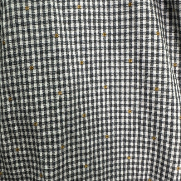 Billy Reid Tuscumbria Black White Button Down Shirt Copper Stitch Size L Gingham - Picture 5 of 8